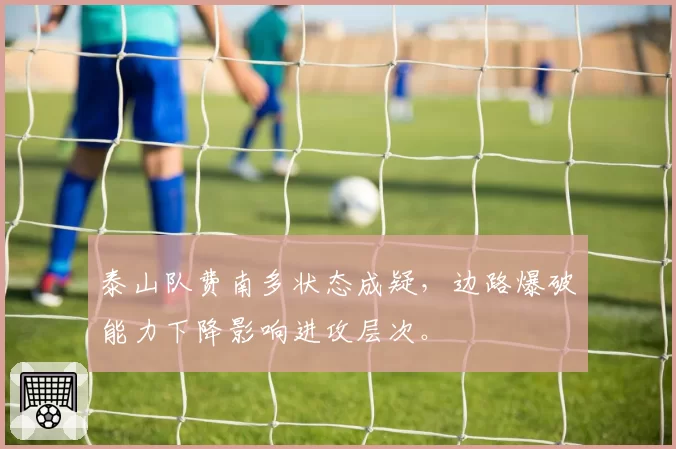 泰山队费南多状态成疑，边路爆破能力下降影响进攻层次。